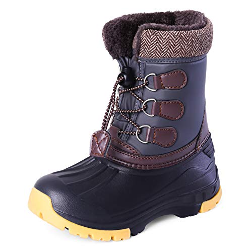 Nova Mountain Boys Girls Little Kids Winter Snow Boots,NF NFWBNN01 Grey 4