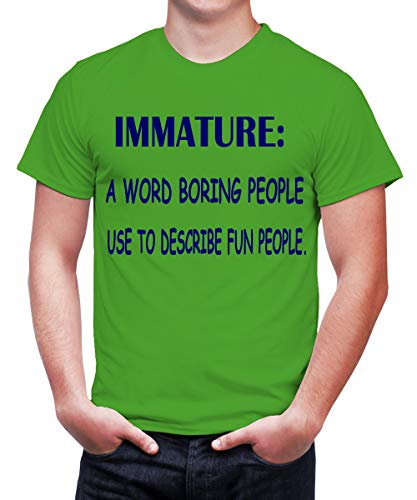 Image of Caseria Men's Cotton Printed T-Shirt -Immature Boring People | 100% Cotton | Half Sleeves | Regular Fit | Printed | Round Neck | Graphic T Shirt
