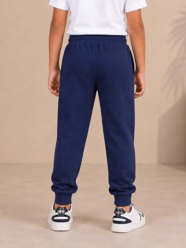 Image of KiddoPanti 100% Cotton Track Pants for Boys & Girls | Soft Single Jersey Fabric | Elastic Waist with Drawcord | Full Length with Rib Hem & Pockets | Joggers and Lowers for Kids