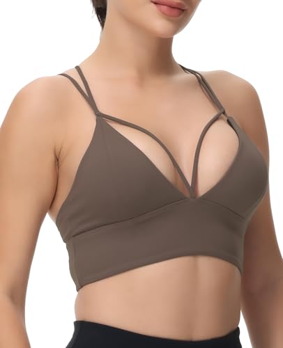 Image of MotoRun Bralettes for Women, Strappy Sports Bra Push up Bralette Sexy Bras Rave Top