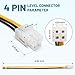 NuIth 4 Pin Speaker High Level Input Plug for Old Alpine Amplifier MRV MRP V12, Audio Amplifiers Wire Harness Speaker Level 4 Pin Plug Compatible with Kenwood Sony Pioneer