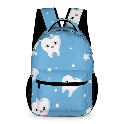 Teeth Dentist Dentistry Dental Cute Backpack Travel Daypack Lightweight Back Pack with Pockets