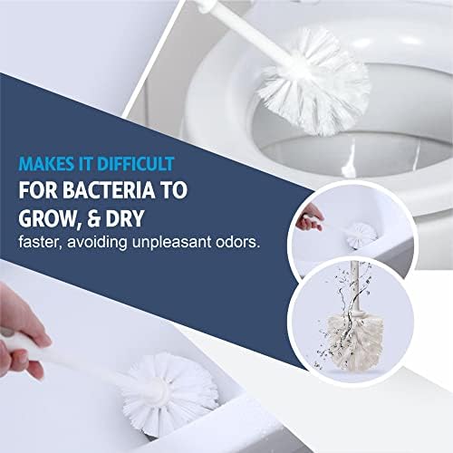 Toilet Brush Toilet Cleaning Brush White Spare Brush Universal Plastic Toilet Cleaning Brush Heavy Duty Durable Stiff Bristles Bathroom Accessories Bath Flush Bowl Cleaning Scrubber White Color (1pc)
