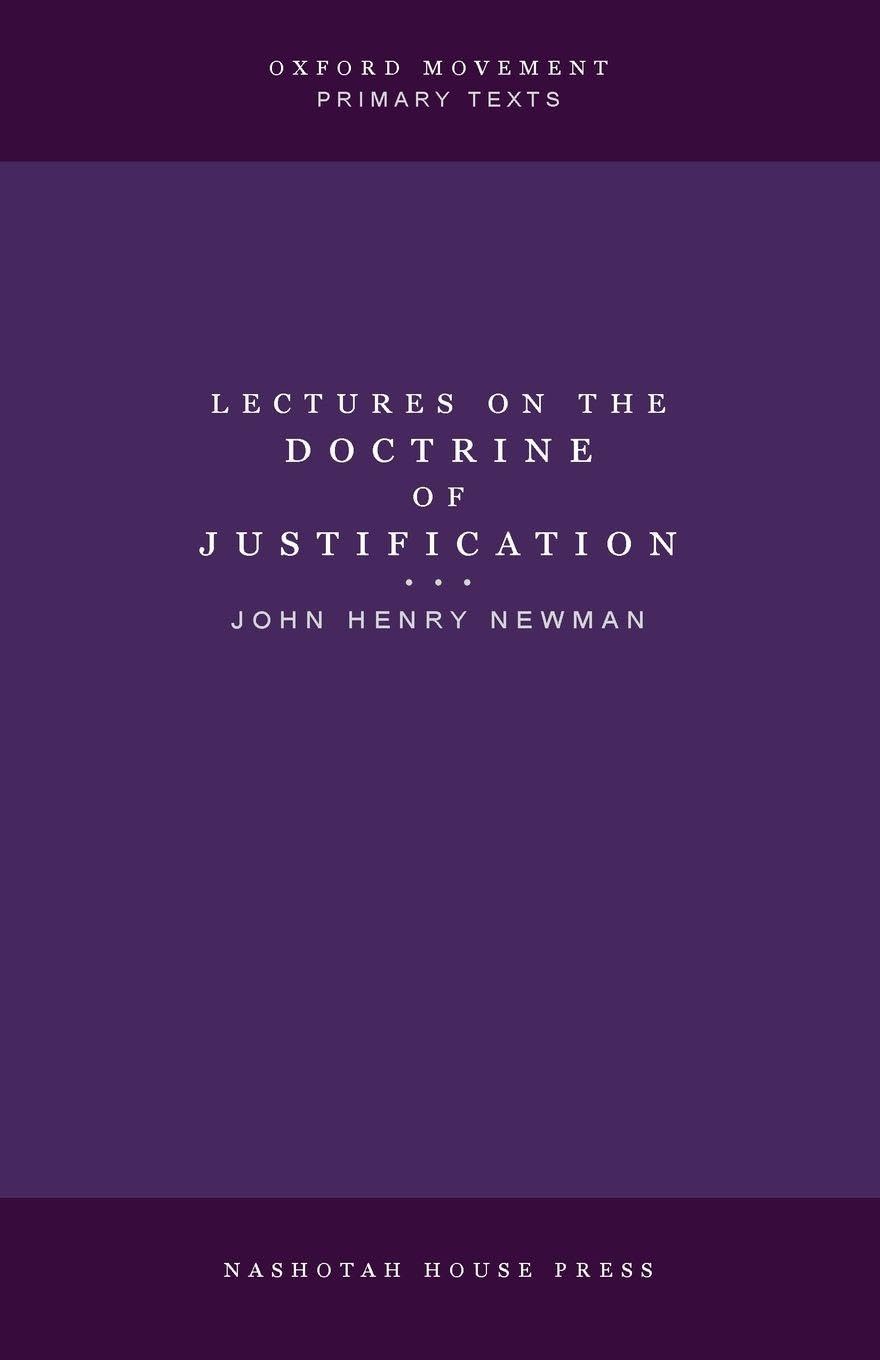 Lectures on the Doctrine of Justification