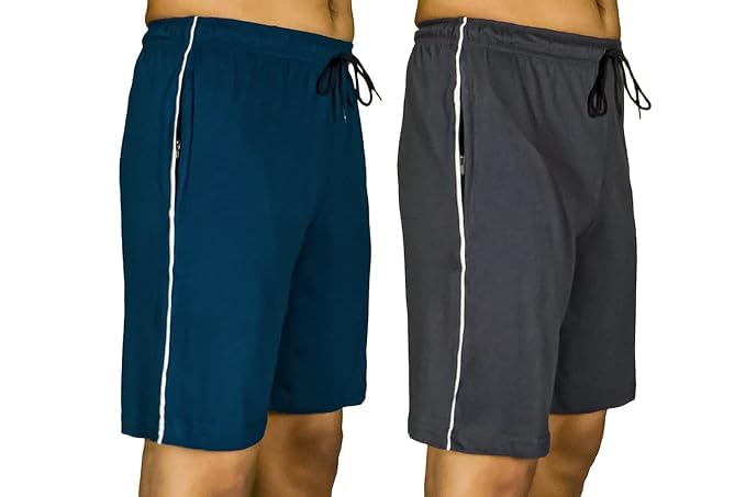 Image of ABHI Men's Regular Fit Shorts with Zip Pocket, Assorted (XL)