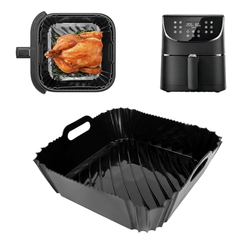 Silicone Air Fryer Liner for COSORI Air Fryer 5.5L Capacity, Large Dual Silicone Airfryer Accessories Silicone Liners für COSORI CP158-AF ‎COSORI Air Fryer TurboBlaze, 6L CAF-DC602-KUS