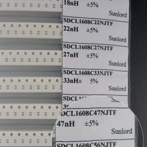 Yobett 0603 SMD 1.0nH - 680nH 5% High Frequency, Multilayer Type Inductor Combo Sample Book Kit SMT