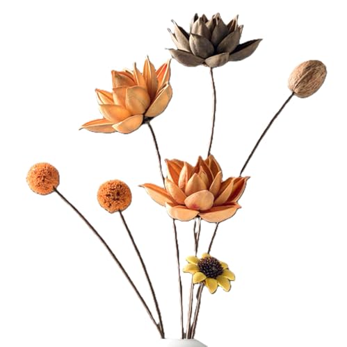 Decoración con flores secas artesanales desmontables miniatura 1