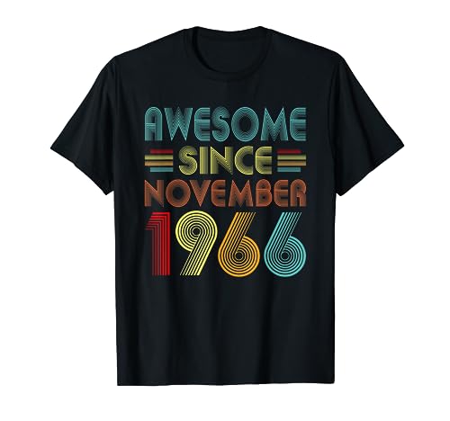 Awesome Since November 1966 Birthday November 1966 Vintage Camiseta