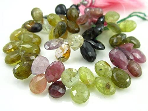 Tourmaline Faceted Pear pierres naturelles pour parure bohème chic