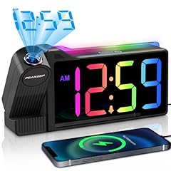 Peakeep Projection Alarm Clock for Bedroom Ceiling, Super Loud for Heavy Sleepers RGB Large Number photo Peakeep Projection Alarm Clock for Bedroom Ceiling, Super Loud for Heavy Sleepers RGB Large Number