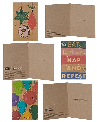 UK Greetings Multipack of 24 Christmas Cards for Him/Her/Friend - 3 Gold Detail Designs, 100mm x 150mm