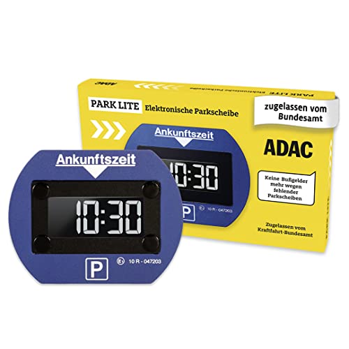 ADAC Park Lite elektronische Parkscheibe mit StVZO Zulassung – Digitale Parkscheibe mit automatischer Zeiterkennung – entwickelt für den stressfreien Alltag – zuverlässig und schnell montiert