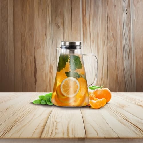 Image of VAHDAM, European Design Tea Kettle (1.5 Litre) | Glass Tea Pot with Infuser | Scratch Resistant, Stovetop, Microwave Safe, Heat-Resistant Borosilicate Glass Tea Kettle for Hot Tea or Iced Tea