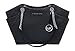 MICHAEL KORS SIGNATURE JET SET TRAVEL CHAIN SHOULDER TOTE BAG BLACK PVC