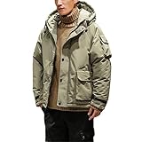 Matériau : doudoune d'hiver pour homme fabriquée en matériaux de haute qualité. Extérieur : 100 % polyester. Rembourrage : 90 % duvet de canard blanc, 10 % plumes. Chaud, classique, tout pour une meilleure performance de garder au chaud.