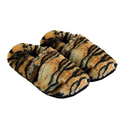Zapatillas térmicas Pantuflas de granos para el microondas y el horno talla M / EU36-40 tigre - Zapatillas para microondas Pantuflas térmicas
