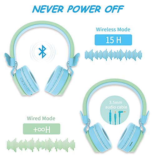 Riwbox Écouteurs Bluetooth sans fil BT05 Wings pour enfants, contrôle du volume, 85 dB/103 dB, casque pliable avec micro… - Les Beatles, Paul McCartney, John Lennon, RIngo Starr, George Harrison Riwbox Écouteurs Bluetooth sans fil BT05 Wings pour enfants, contrôle du volume, 85 dB/103 dB, casque pliable avec micro… – Image 8