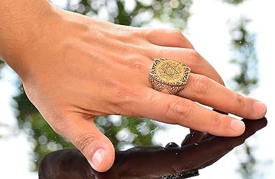 KAMBO Anillo de David de Estrella, anillo de Cabalá, de plata de ley 925, de sello del rey Salomón, Plata, Sin piedras preciosas