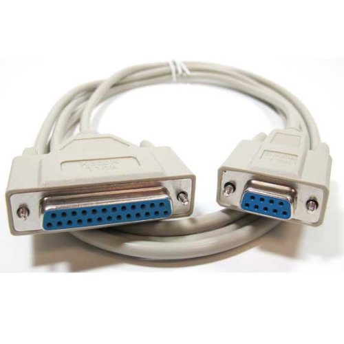 SF Cable, 6ft DB9 Female to DB25 Female Null Modem Cable