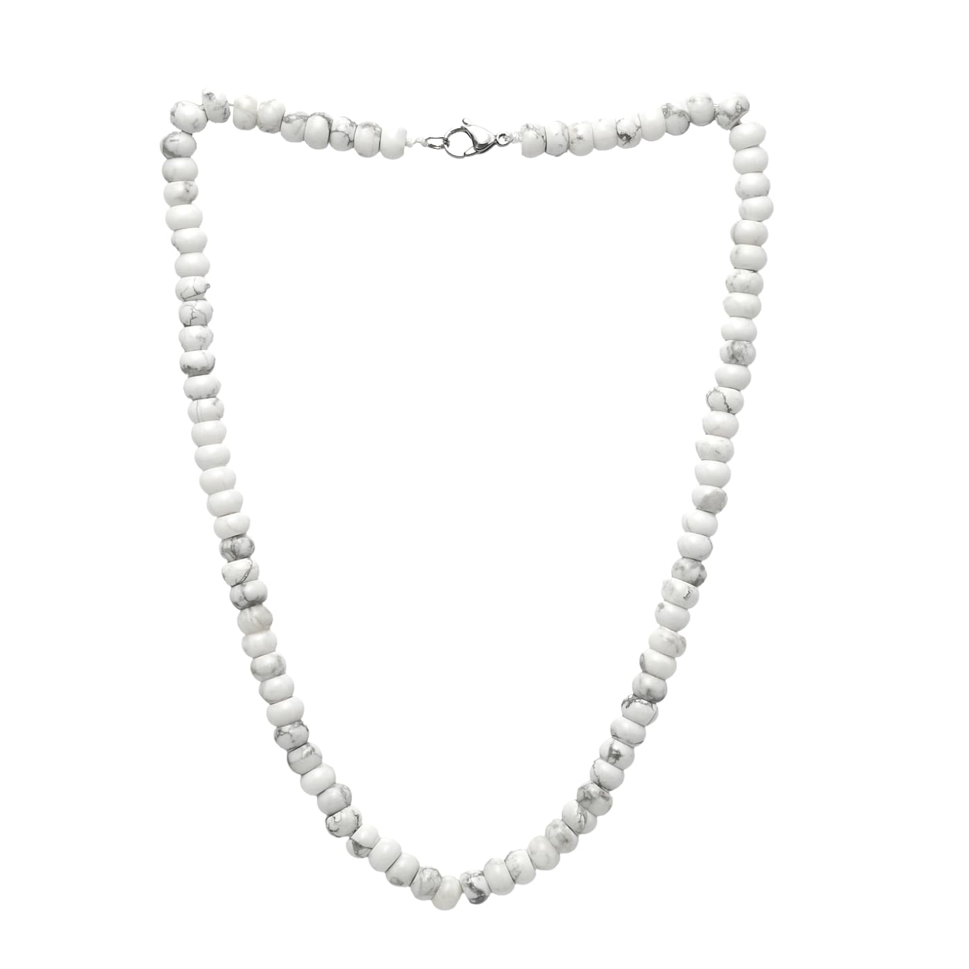 Handgemachte Herren Perlenkette Kette Tigerauge Onyx Grau Achat Jaspis | 8MM Natürliche Edelsteine Heilung Kristallschmuck (Grauer Achat)