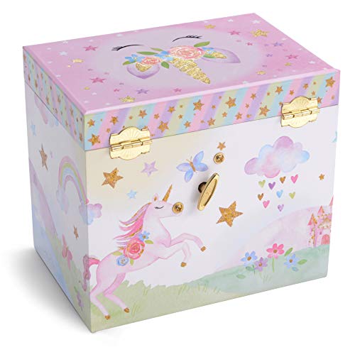 Jewelkeeper - met 2 uittrekbare lades, Glitter regenboog en Sterren eenhoorn ontwerp - de eenhoorn Tune - Image 4