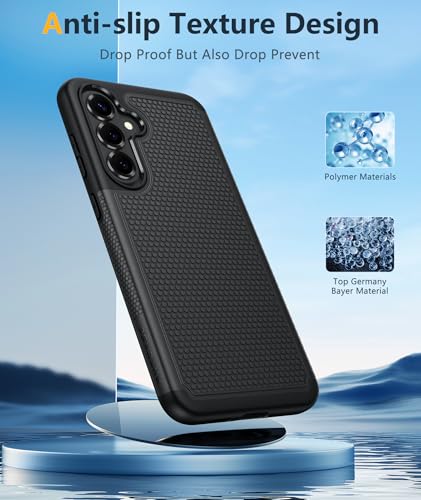 Image of FNTCASE for Samsung Galaxy S26 Plus Case: Military Grade Drop Protection, 14ft Drop Tested, Screen Protector Included, Anti-Slip Anti-Fingerprint Dual Layer Shockproof Phone Case Cover(Black)