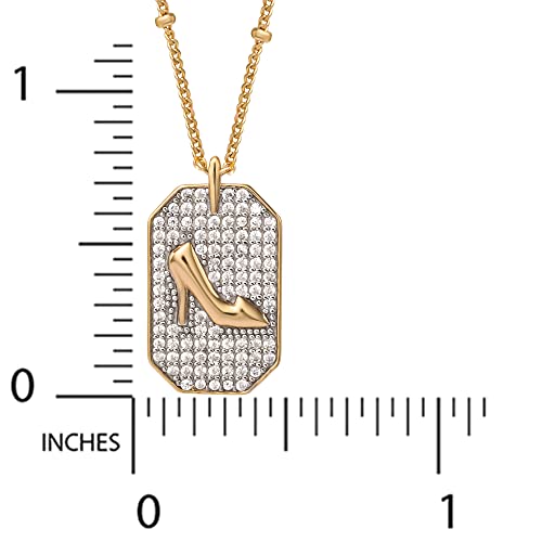 Disney Princess Yellow Flash Plated Sterling Silver Cubic Zirconia Pendant Necklace, Officially Licensed4