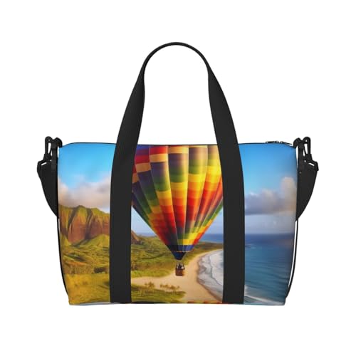 Travel Duffel Bags Personal Item Bag Carry on Luggage Bag Training Handbag Lightweight Waterproof Sports Gym Bag Hawaii Hot Air Balloon Weekender Bag for Women Men