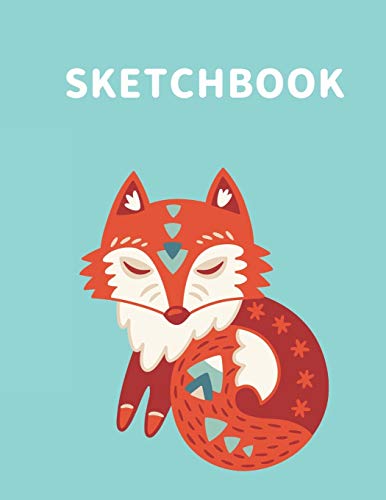 Sketchbook: A Cute Fox Kawaii Sketchbook for Kids: 100 Pages of 8.5" x 11" Large Blank Paper for Drawing, Doodling Painting or Sketching (Xmas Gift) image 3