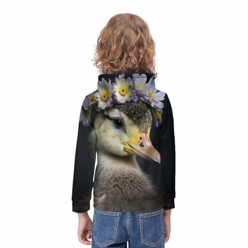 Sweat à capuche bébé avec adorable canard imprimé 3D tout doux