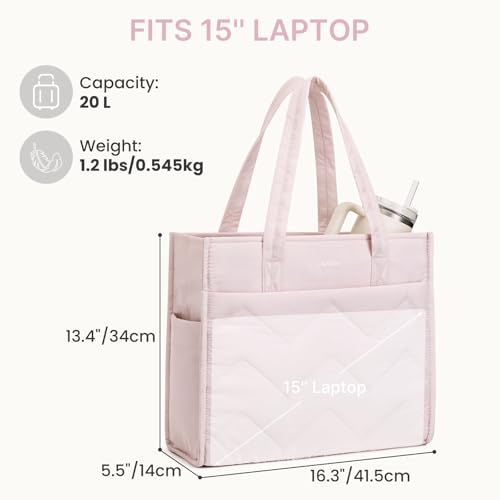 Image of G4Free Tote Bag for Work, Lightweight Structured Large Tote Handbag with Multi-Compartment and 40oz Cup Holder for Women