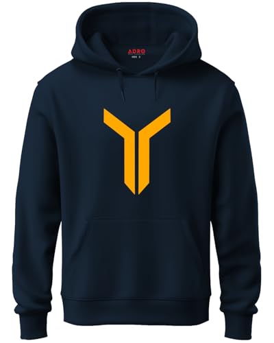 Image of ADRO Mens Graphic Printed Cotton Hoodies