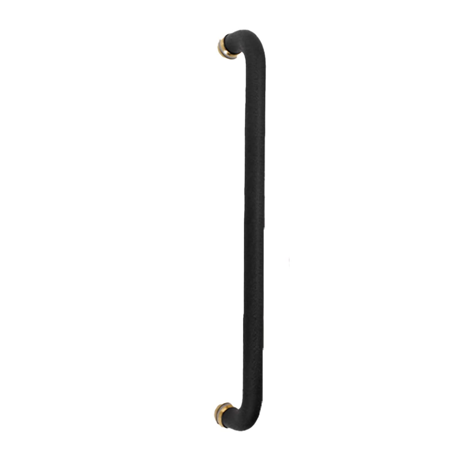 Poignée de porte en verre de salle de douche noire à pousser tirer
