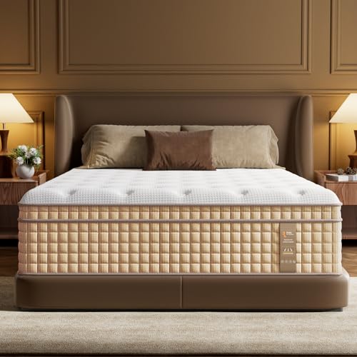 Image of BedStory 14 Inch Queen Mattress, 7-Zone Contouring Bed in a Box,Deep Sleep Medium Firm Hotel Collection Hybrid Mattress with Extra Lumbar & Shoulder Support Pain Relief,Fiberglass-Free 365-Night Trial