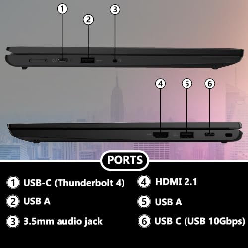 Image of Lenovo ThinkPad L13 Yoga G5 2-in-1 AI Business Laptop 13.3 inch FHD+ Touchscreen, Intel Ultra 7 165U, 32GB RAM, 512GB SSD PCIe, Wi-Fi 6E, HD Webcam, Fingerprint Reader, Backlit Keyboard, Win 11 Pro