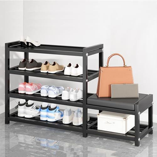 Banc à chaussures rembourré et résistant aux intempéries pour balcon