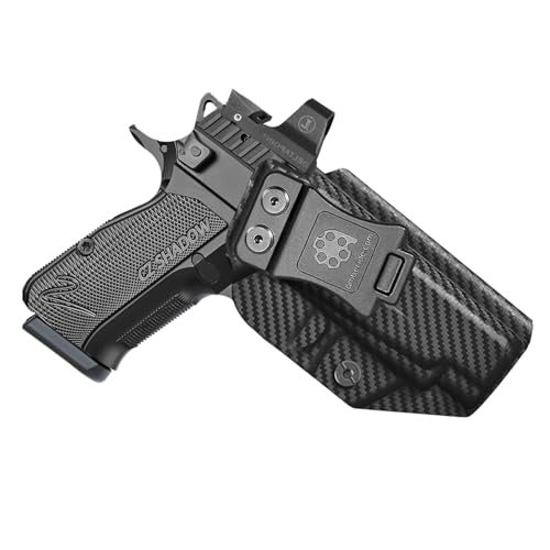 Amberide IWB Kydex Holster for CZ Shadow 2 Carry/Compact/SA/OR, Optics Ready Concealed Carry, Adjustable Cant, Posi-Click Retention, Made in USA