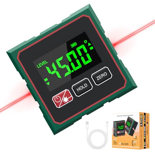 Digital Magnetic Angle Gauge for Woodworking and Construction