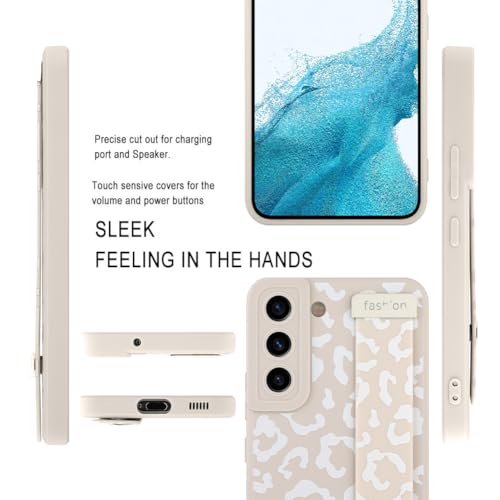 Image of Compatible with Samsung Galaxy S22 Plus Case with Strap Wrist White