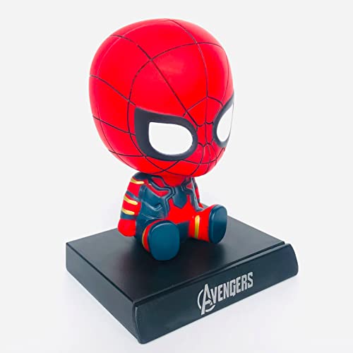 Ituble Spiderman Bobbleheads Car Dashboard Decorations Cute Bobblehead Figures Dash Board Decor Auto Doll, Western Anime Car Ornaments Accessories Interior For Men Women Girls Boys With Phone Holder #TOP3