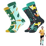 Bunte Ostern Socken – Fröhliche und bequeme Socken mit einzigartigen Osterdesigns, Unisex, ideal für Paare und Freunde, Größe 6-11, 2er Set – Perfekt als Geschenk zu Ostern und anderen Feier
