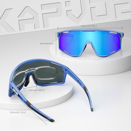 KAPVOE Baseball Glasses Polarized Cycling Glasses for Men Women Sports Sunglasses UV400 Protection for Running MTB Golf K180 — view 5