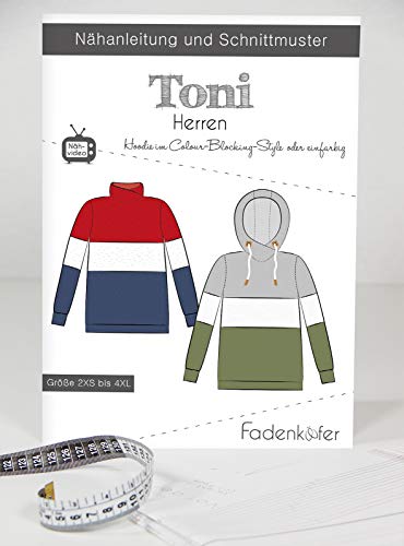 Papierschnittmuster Hoodie Toni Herren