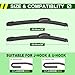 ZIXMMO OEM Quality 26in + 16in Premium All-Season Windshield Wiper Blades for Original Equipment Replacement(Set of 2)