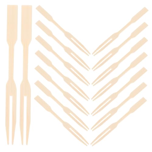 Unomor 100pcs Mini Forks for Appetizers Desserts Fruits Smooth Finish Multiuse Tasting Forks for Parties Buffets Picnics Convenient Cleaning Safe