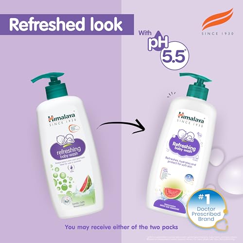 Image of Himalaya Refreshing Baby Wash 400ml | No tears formula |with Watermelon, Neem & Lemon| Keeps baby's skin cool & fresh (Pack of 6)