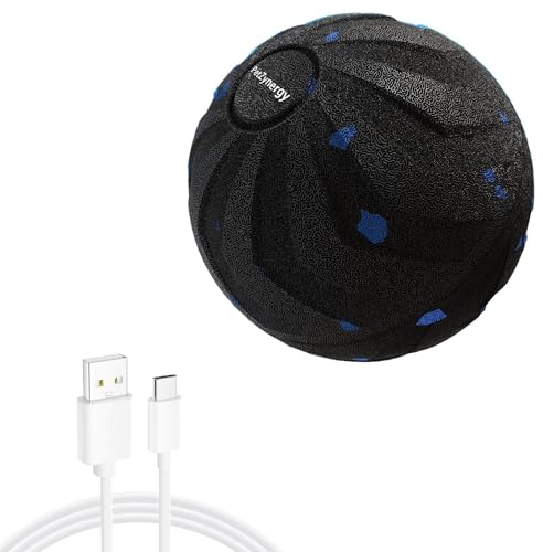 犬のおもちゃ 自動 犬 ボール電動 ペット用 動くボール Type-C充電式 知育玩具 人気 頑丈 大型犬 ストレス解消 運動不足対策 日常トレーニングにも最適 (オレンジ色) (T02ブラック)