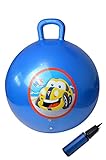 GreEco Space Hopper Ball Including Free Pump, Kangaroo Bouncer, Hippity Hop, Bouncing Toy, Diameter 45cm/18 Inch for Ages 3-6, Blue