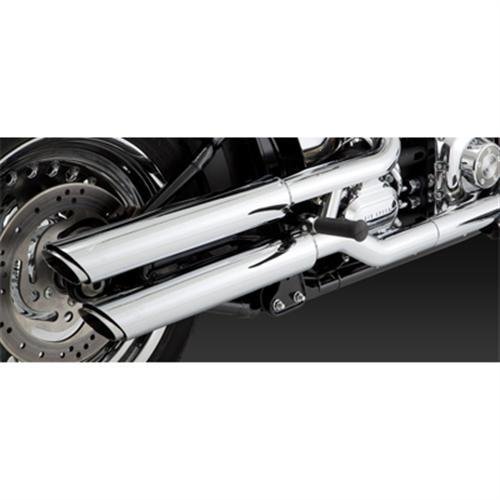 Vance & Hines Silencieux chromé Twin Slash pour Harley Davidson FXSTD (EFI) 2007 / FLSTF (EFI) 2007-2008 / FLSTF 2009-2011 / FLSTFB 2010-2011 - 16843